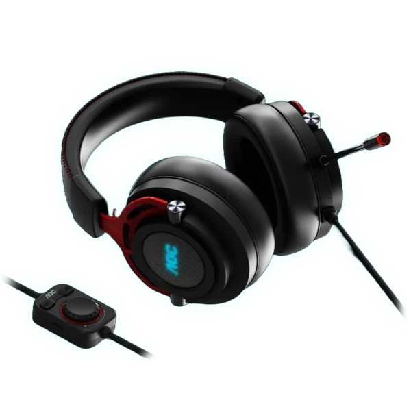 AOC GH300 USB Gaming Headset: RGB-LED, Detachable Mic, 50mm Drivers, 7.1 Surround Sound