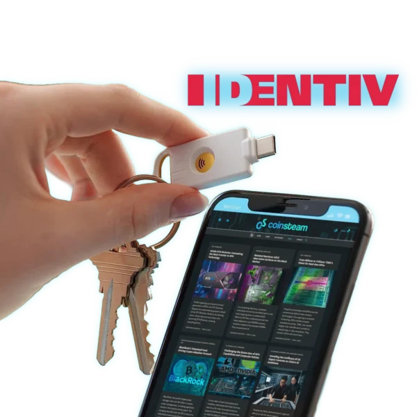 IDNTV_SL_905602_3 Identiv uTrust FIDO2 NFC Security Key USB-C (FIDO, FIDO2, U2F, PIV, TOTP, HOTP, WebAuth)