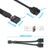 SSSUWP Motherboard 9pin USB2.0 to Dual 9pin Extension Cable